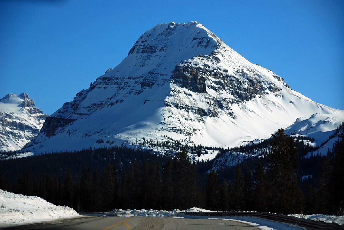 32 Mount Hector, Bow Peak From Just Before Crowfoot Glacier Viewpoint On Icefields Parkway